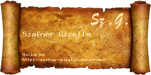 Szafner Gizella névjegykártya